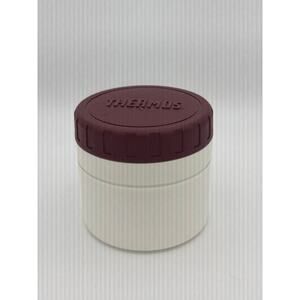 Vintage Thermos Model 1155 White Maroon Wide Mouth Insulated Food Jar Canada